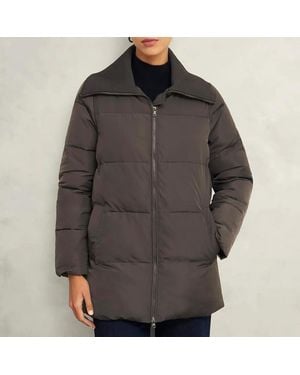 Hobbs Flora Puffer Coat - Grey