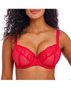 Freya Loveland Underwire Plunge Bra - Red