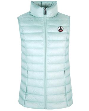 J.O.T.T Seda High Neck Down Gilet Plain - Blue