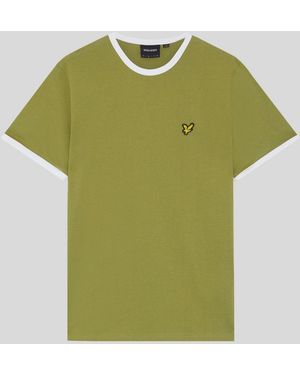 Lyle & Scott Ringer Cotton Crew Neck T-Shirt - Green