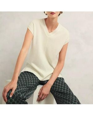 Hobbs Ivory Brooksfirth Knit Vest - Green