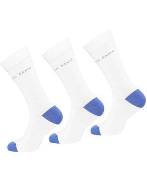 Ted Baker 3 Pack Cotton Socks - White