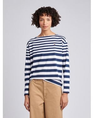 U.S. POLO ASSN. Gradient Stripe Long Sleeve Tee - Blue