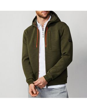Hackett Cotton Blend Zipped Sweatshirt - Green