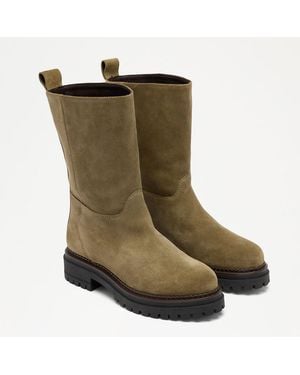 Russell & Bromley Bikby Flat Tall Boot - Green