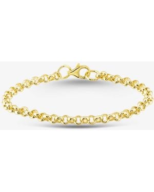 T.H.Baker 9Ct Round Belcher Chain Bracelet Srbp-410-9Y-7.5 - Metallic