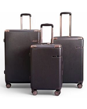 Infinity Luggage Snowball Expandable Hard Shell Suitcase - Black