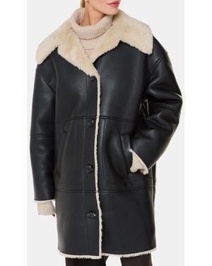 Whistles Luella Faux Fur Coat - Black