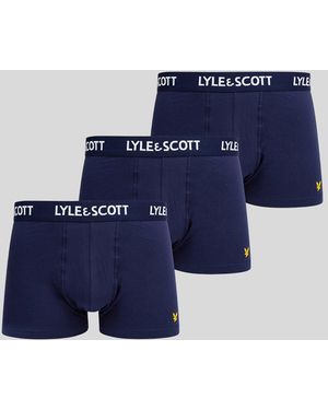 Lyle & Scott 3 Pack Basic Core Trunks - Blue