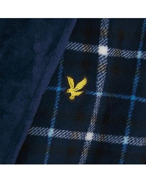 Lyle & Scott Cassidy Check Bathrobe - Blue