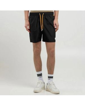 Replay Contrast Zip Swim Shorts - Black