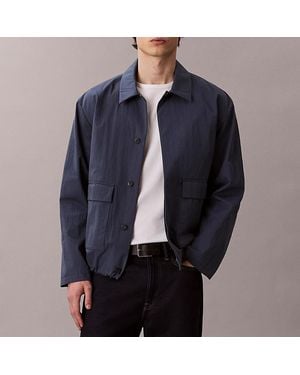 Calvin Klein Technical Twill Blouson Jacket - Blue