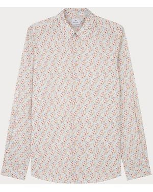 Paul Smith Multi Floral Tailored Fit Shirt - White