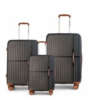 Infinity Luggage Newcom Hard Shell Strong Cabin Suitcase - Grey
