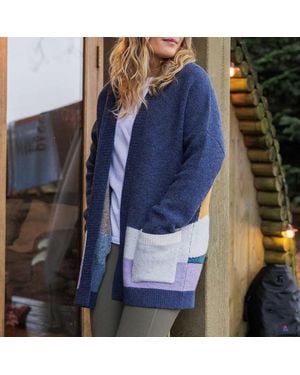 Passenger Darkblue Vista Knitted Wool Blend Cardigan