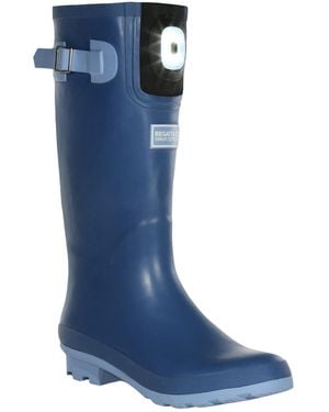 Regatta Wellington Boots Fairweather Shine Rubber Slate - Blue