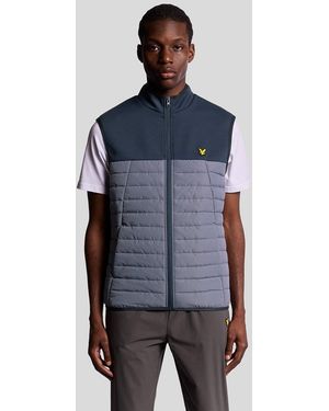 Lyle & Scott Sports Hybrid Fleece Gilet - Blue