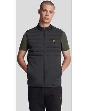 Lyle & Scott Sports Hybrid Double Baffle Gilet - Grey