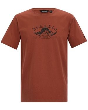 Regatta T-Shirt Cline Ix Cotton Brick - Brown
