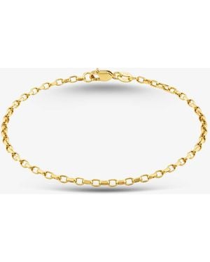 T.H.Baker 9Ct 7.5 Inch Oval Belcher Chain Bracelet Hobd-210-9Y-7.5 - Metallic