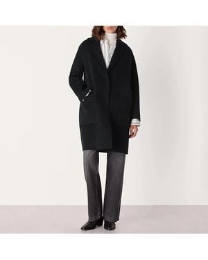 Whistles Cassie Double Face Pocket Coat - Black