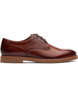 Base London Tan Strand Derby Shoes - Brown
