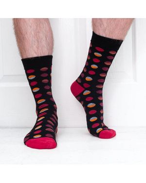 Jemsox Circle Geo Comfort Cotton Socks - Pink