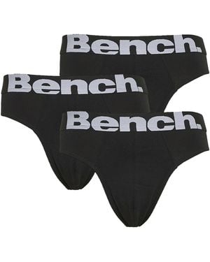 Bench 3 Pack Cotton Briefs Underwear - Black