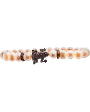 Lancaster Jla-Br-Frog-4-Wh Ladies Bracelet - Brown