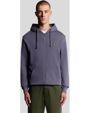 Lyle & Scott Zip Through Hoodie - Blue