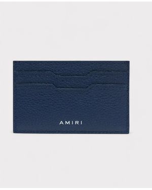 Amiri Iconic Embossed Leather Card Holder - Blue