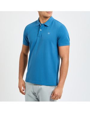 Crew Melbury Cotton Polo Shirt - Blue
