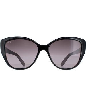 Ferragamo Sunglasses Sf912S 001 With Flower Print Gradient - Brown