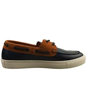 Ted Baker Multi Euan Leather And Suede Boatshoe - Brown