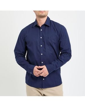 Joules X Hatch Cotton Shirt - Blue