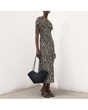 Mango Scoop Midi Dress - Black
