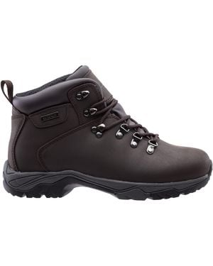 Cotswold Dark Nebraska Leather Hiker Boot Wp - Black
