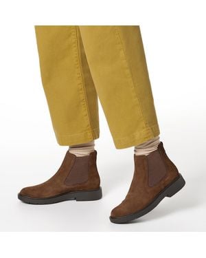 Geox Dark Suede Spherica Ankle Boots - Brown