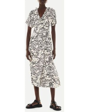 Whistles Dandelion Floral Midi Dress - Black
