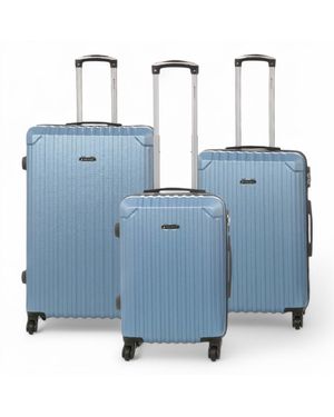 Infinity Luggage Snowball Hard Shell Abs Suitcase - Blue