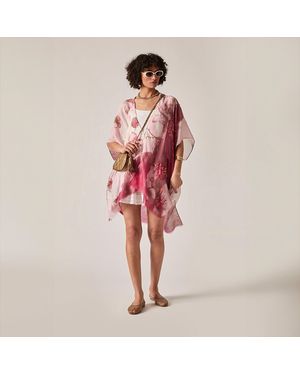 James Lakeland Watercolour Floral Kaftan - Red