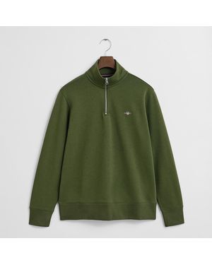 GANT Shield Half Zip Jumper - Green