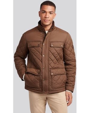 U.S. POLO ASSN. U. Polo Assn. Diamond Quilted Funnel Jacket - Brown