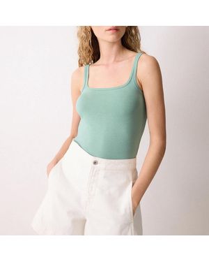 Jigsaw Square Neck Layering Tank - Blue