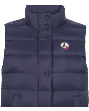 J.O.T.T Valentine High Neck Down Gilet Plain - Blue