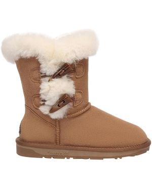 EVER AU Chestnut Stork Button Short Boots - Brown