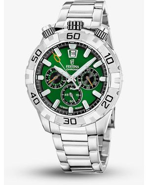Festina The Originals Bullhead Dial Chronograph Watch F20743/2 - Green