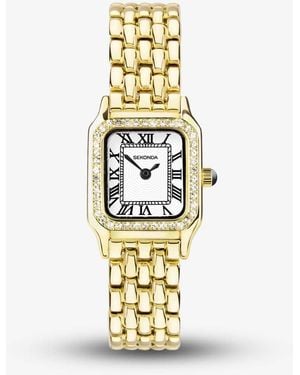 Sekonda Monica Plated Stone Set Watch 40642 - Metallic