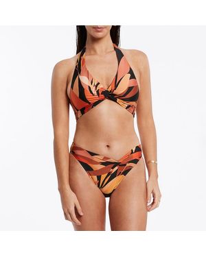 Jets by Jessika Allen Tangerine Solari Solari D-Dd Twist Front Top - Orange