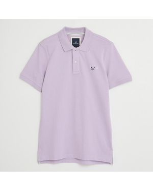 Crew Lilac Logo Melbury Polo Shirt - Purple